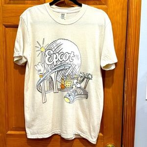 Women’s disney Epcot Themed Cream Shirt